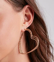 Follow Your Heart Hoop Earrings