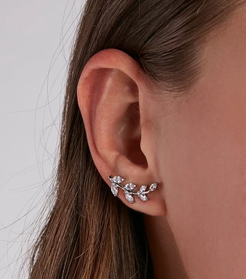 Sparkly Perfection Cubic Zirconia Ear Crawlers