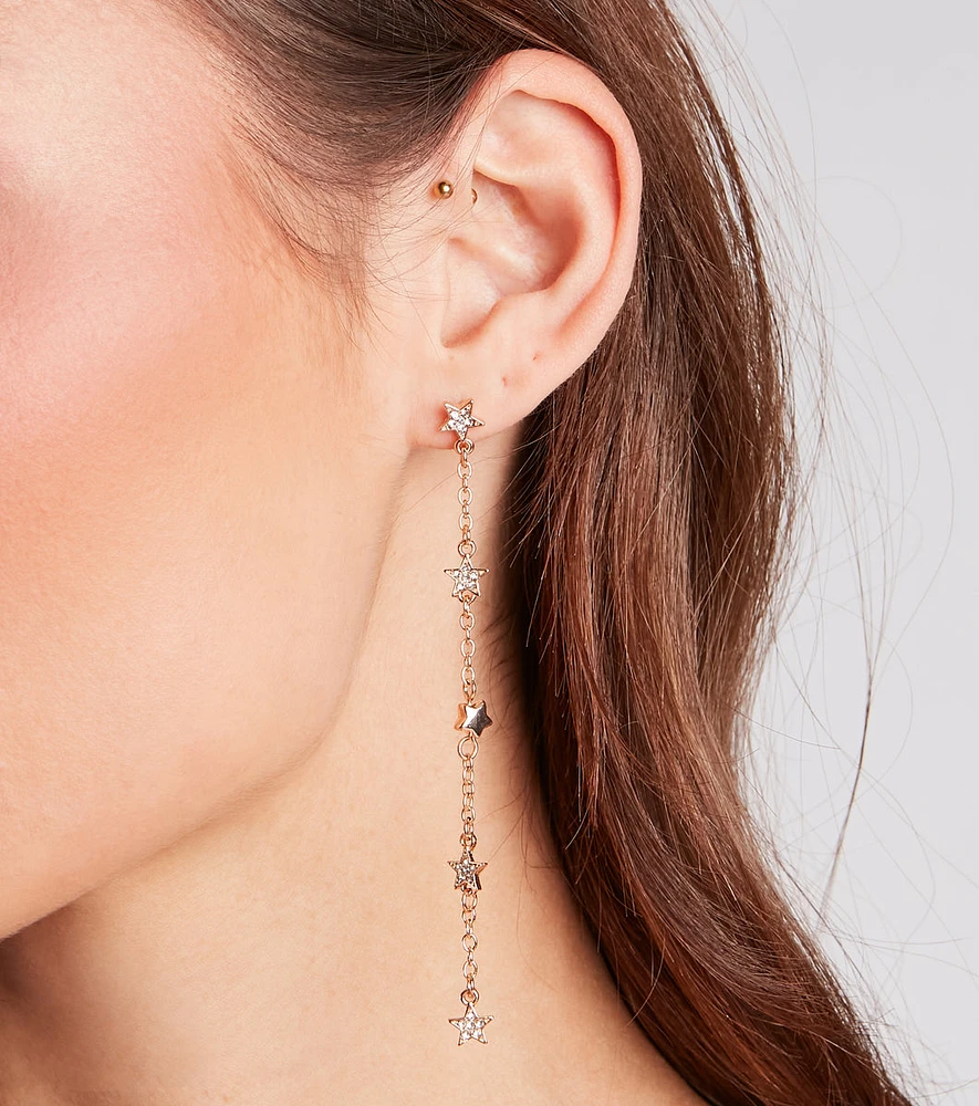 Dreamy Rhinestone Star Duster Earrings