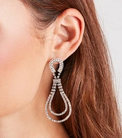 Beautiful Shine Rhinestone Teardrop Earrings