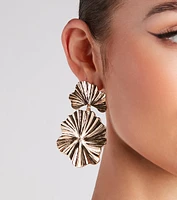 Glamorous And Bold Flower Statement Earrings