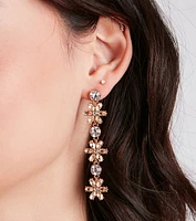 Ethereal Moment Flower Rhinestone Earrings