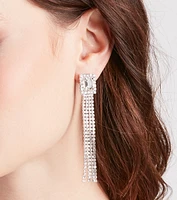 Glamorous Night Rhinestone Fringe Earrings