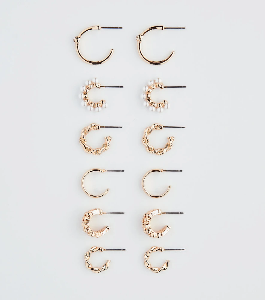 Casual Luxe Look Hoop Earrings Set