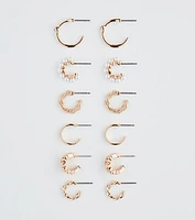 Casual Luxe Look Hoop Earrings Set