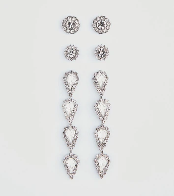 Elegant Staples Three-Pack Earrings Set