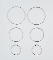 Simply Classic Three-Pack Hoop Earrings