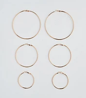 Simply Classic Three-Pack Hoop Earrings