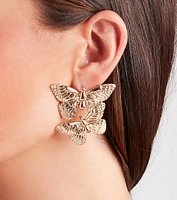 Go With The Glam Butterfly Statement Earrings