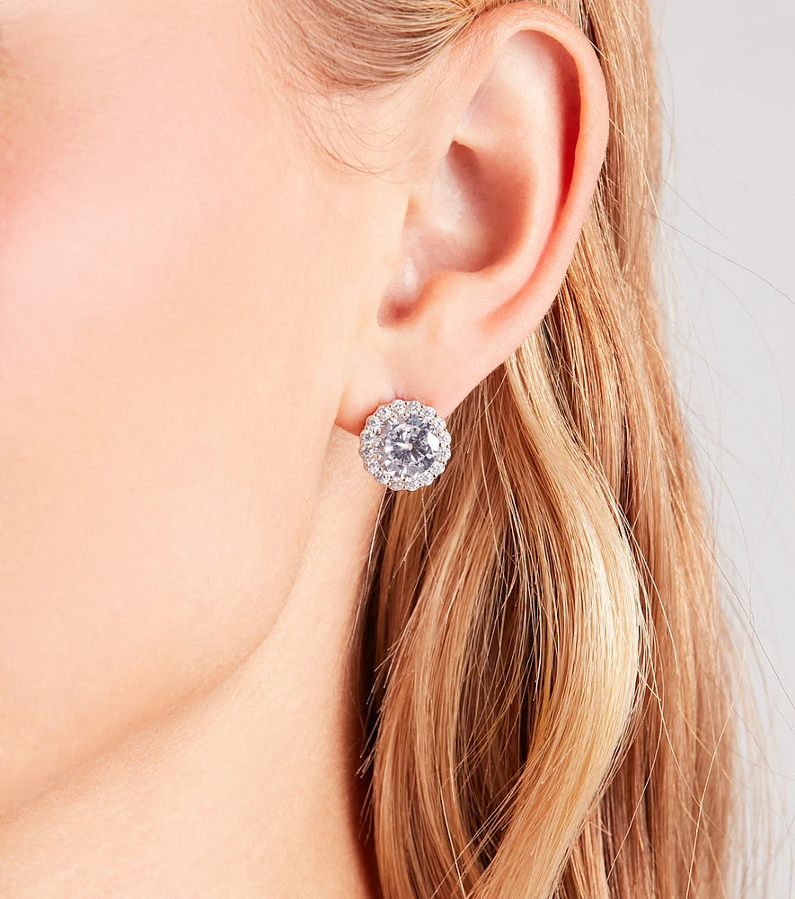 Sparkly Statement Rhinestone Stud Earrings