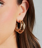 Elevated Style Triple Hoop Earrings