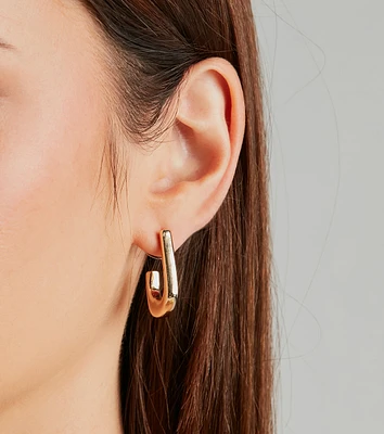 Elevated Chic Flat Hoop Earrings