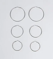 Essential Three-Pack Hoop Earrings Set