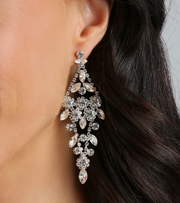 Elegant Radiance Rhinestone Chandelier Earrings