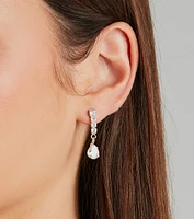 Dainty Elegance Cubic Zirconia Drop Earrings