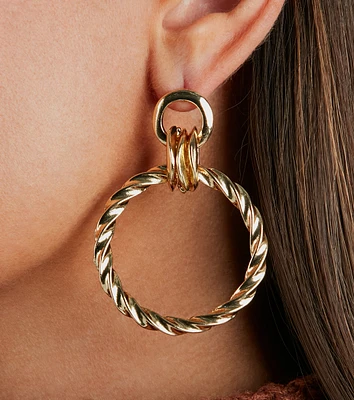 Stunningly Twisted Hoop Earrings