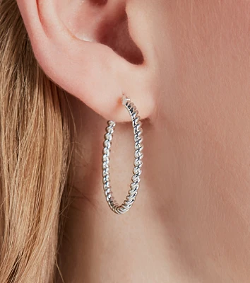 Unique Chic Sterling Silver Plated Hoop Earrings