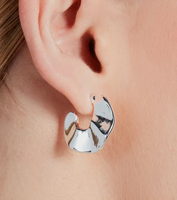 Fine Luxury Sterling Silver Plated Hoop Earrings
