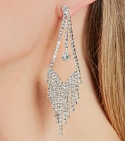 Elegant Aura Rhinestone Chandelier Earrings