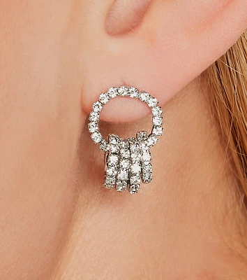 Elevated Elegance Rhinestone Mini Hoop Earrings
