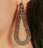 Glimmering Ombre Rhinestone Teardrop Earrings