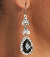 Luxe Drama Rhinestone Teardrop Earrings