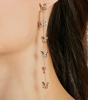 Butterfly Dreamer Long Charm Earrings