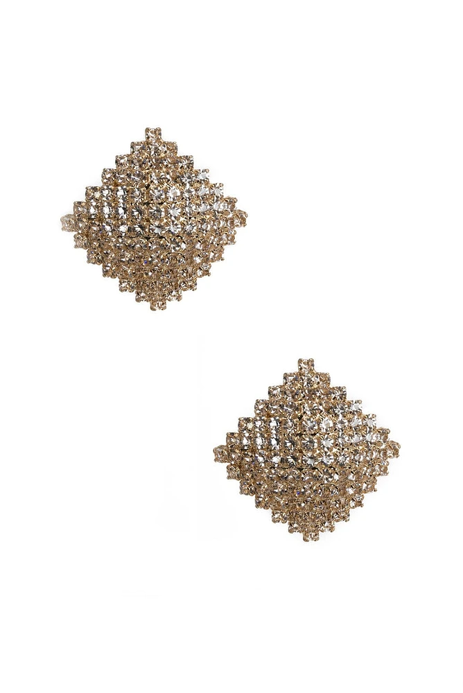 Square Rhinestone Earrings