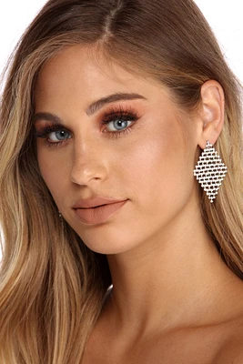 Sparkling With Beauty Rhinestone Earrings