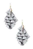 Tiered Diamond Tassel Earrings