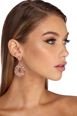 Gem Tear Statement Earrings