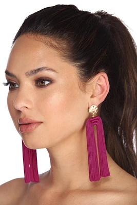 Statement Making Long Fringe Earrings