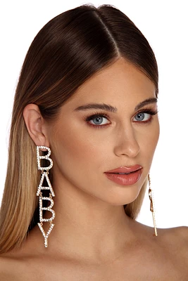 Baby Girl Rhinestone Earrings