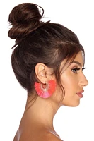 Full Fan Tassel Earrings