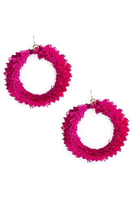 Bring The Drama Tassel Hoop Earrings