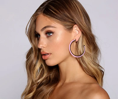 Split Personality Hoop Earrings