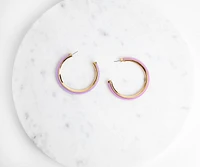 Split Personality Hoop Earrings