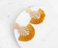 Tropic Tassel Fanned Earrings