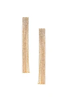 Long Rhinestone Fringe Earrings