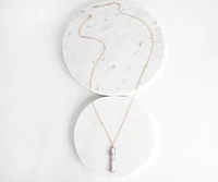 Set In Stone Marble Pendant