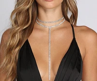 Dripping In Diamonds Lariat Set