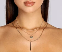 Luxe Dainty Bar Necklace Set