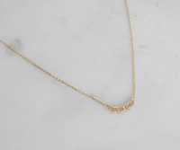 18K Gold Dipped Cubic Zirconia Dainty Wing Necklace