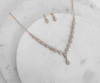 Drops Of Sparkle Rhinestone Necklace Set