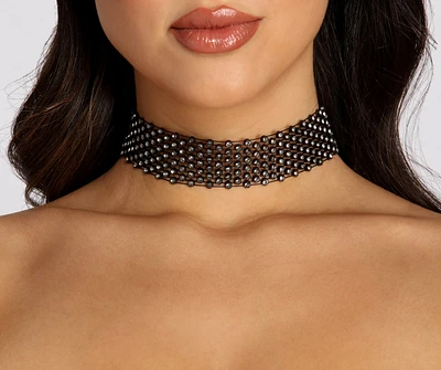 Electric Love Mesh Rhinestone Choker