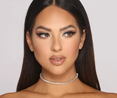 Luxe Square Rhinestone Choker