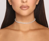 Luxe Square Rhinestone Choker