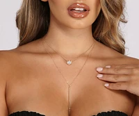 Cubic Zirconia and Bar Lariat Necklace Pack