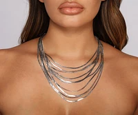 Trendy Ten Layer Snake Chain Necklace