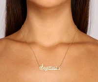 Sagittarius Script Necklace